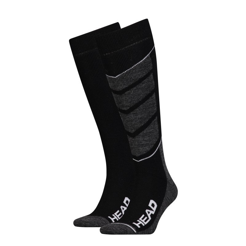 Шкарпетки гірськолижні Head UNISEX SKI V-SHAPE KNEEHIGH 2PPK чорний, білий Уні 35-38