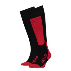 Шкарпетки гірськолижні Head UNISEX SKI KNEEHIGH 2PPK чорний, червоний Уні 43-46