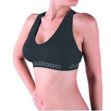 Топ спорт Kappa Reggiseno Sporty Elastico Logato антрацит Жін S/M