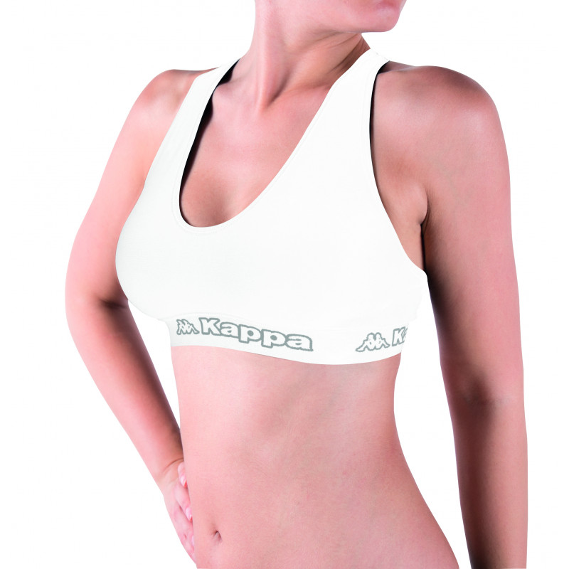 Топ спорт Kappa Reggiseno Sporty Elastico Logato білий Жін L/XL