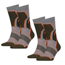 Шкарпетки Head HIKING CREW 2PPK UNISEX сірий, зелений Уні 35-38