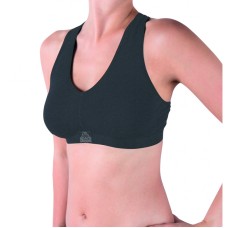 Топ спорт Kappa Reggiseno Sporty c/etichetta logo антрацит Жін S/M
