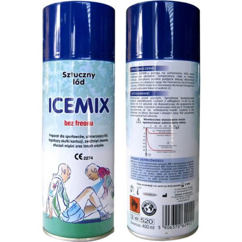 Охолоджуючий спрей "заморозка" спортивна ICEMIX "400мл. (Польща)
