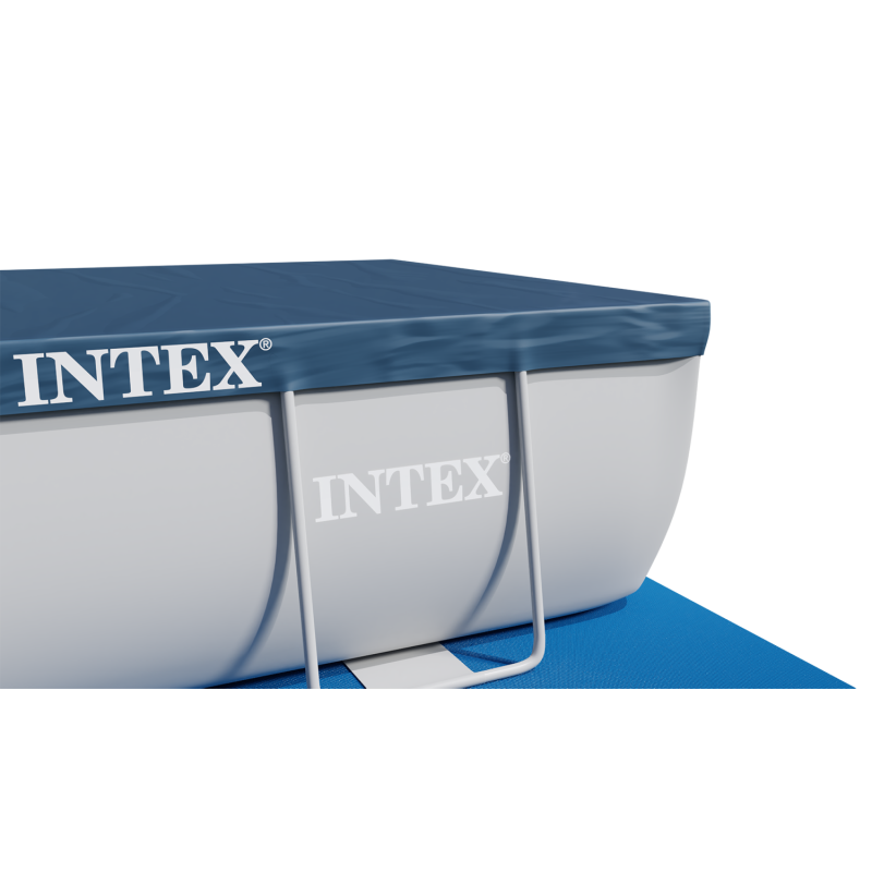 Басейн каркасний прямокутний 21в1 INTEX 26792, 488 x 244 x 107 см + машина для створення бульбашок