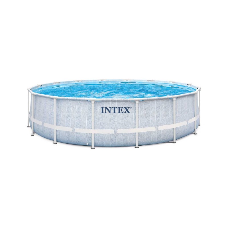 Басейн каркасний 17в1 INTEX 26746, 488 х 122 см, біло-синій