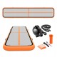 Гімнастична доріжка мат надувний AirTrack 4FIZJO Air Track Mat 500 x 100 x 15 см White/Orange