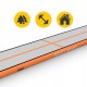 Гімнастична доріжка мат надувний AirTrack 4FIZJO Air Track Mat 500 x 100 x 15 см White/Orange