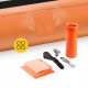 Гімнастична доріжка мат надувний AirTrack 4FIZJO Air Track Mat 500 x 100 x 15 см White/Orange