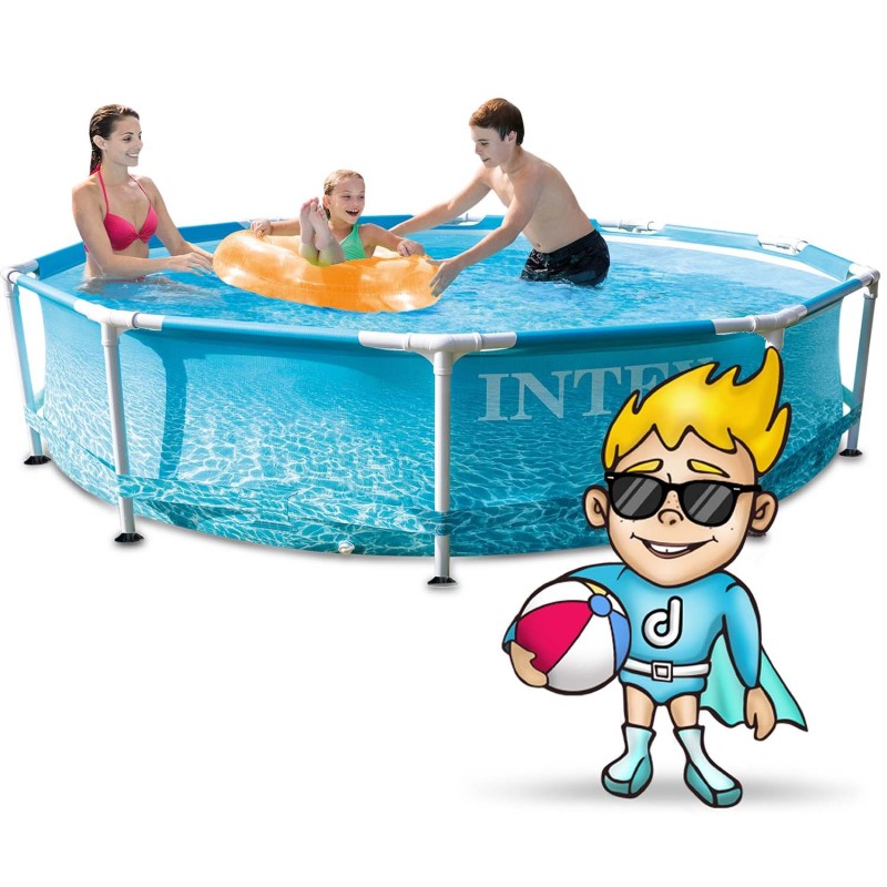 Басейн каркасний 16в1 INTEX 28208, 305 x 76 см + машина для створення бульбашок