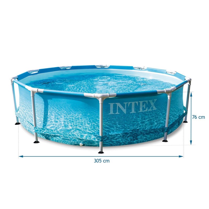 Басейн каркасний 16в1 INTEX 28208, 305 x 76 см + машина для створення бульбашок