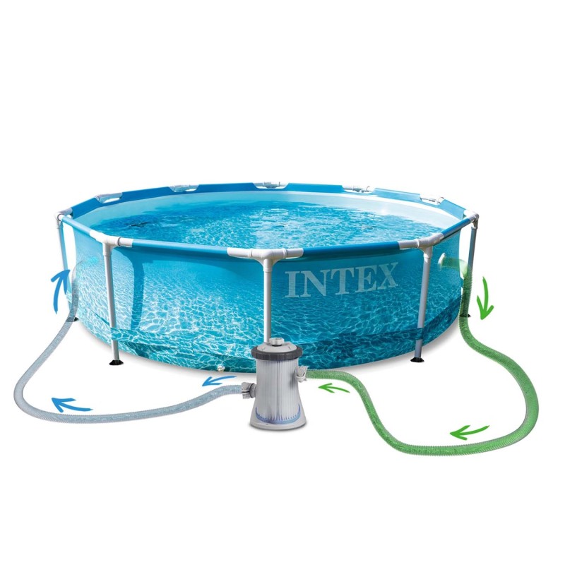 Басейн каркасний 16в1 INTEX 28208, 305 x 76 см + машина для створення бульбашок