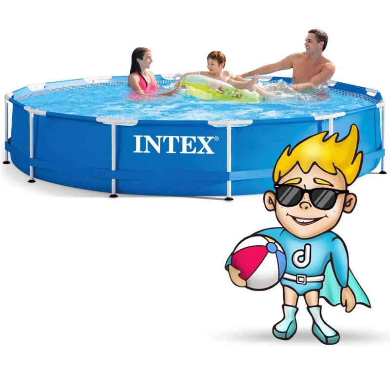 Басейн каркасний 16в1 INTEX 28212, 366 x 76 см + машина для створення бульбашок