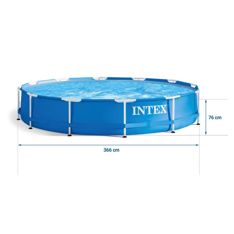 Басейн каркасний 16в1 INTEX 28212, 366 x 76 см + машина для створення бульбашок