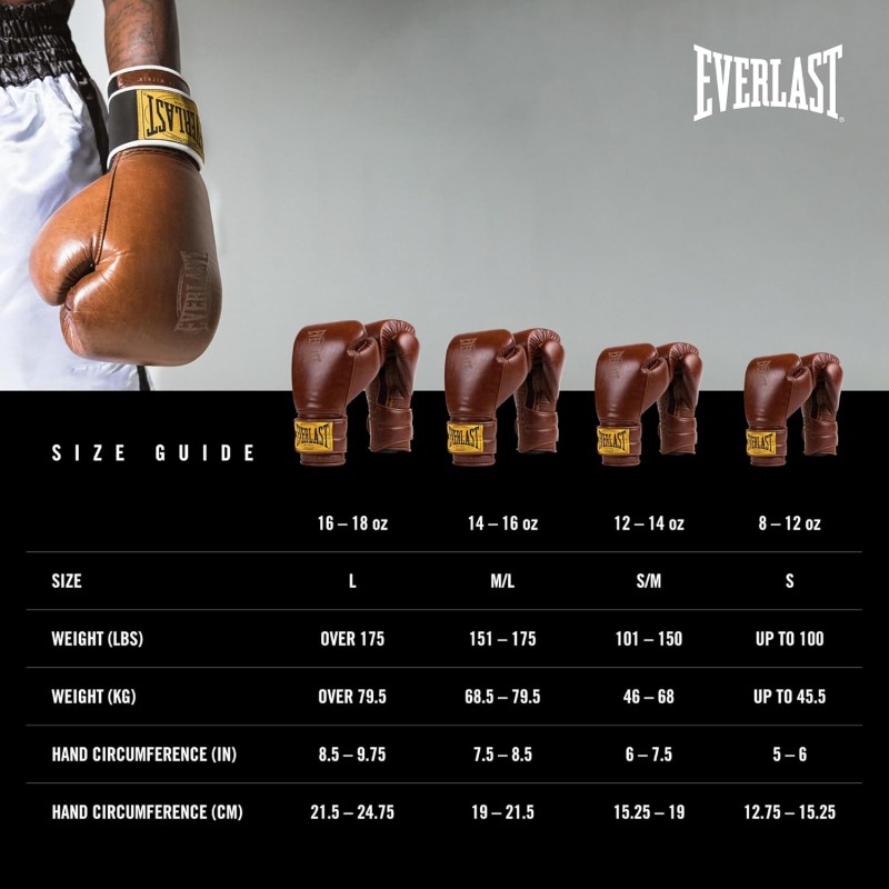 Боксерські рукавиці Everlast 1910 CLASSIC TRAINING GLOVE коричневий 16 унцій (P00002503)