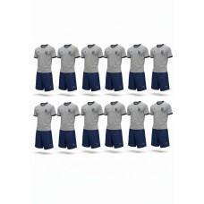 12 комплектів футбольної форми X2 "Start" (сірий/темно-синій) 12X2004G/NB