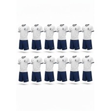 12 комплектів футбольної форми X2 "Start" (білий/темно-синій) 12X2004W/NB