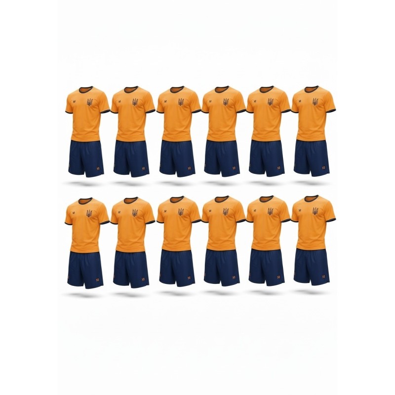 12 комплектів футбольної форми X2 "Start" (оранжевий/темно-синій) 12X2004OR/NB