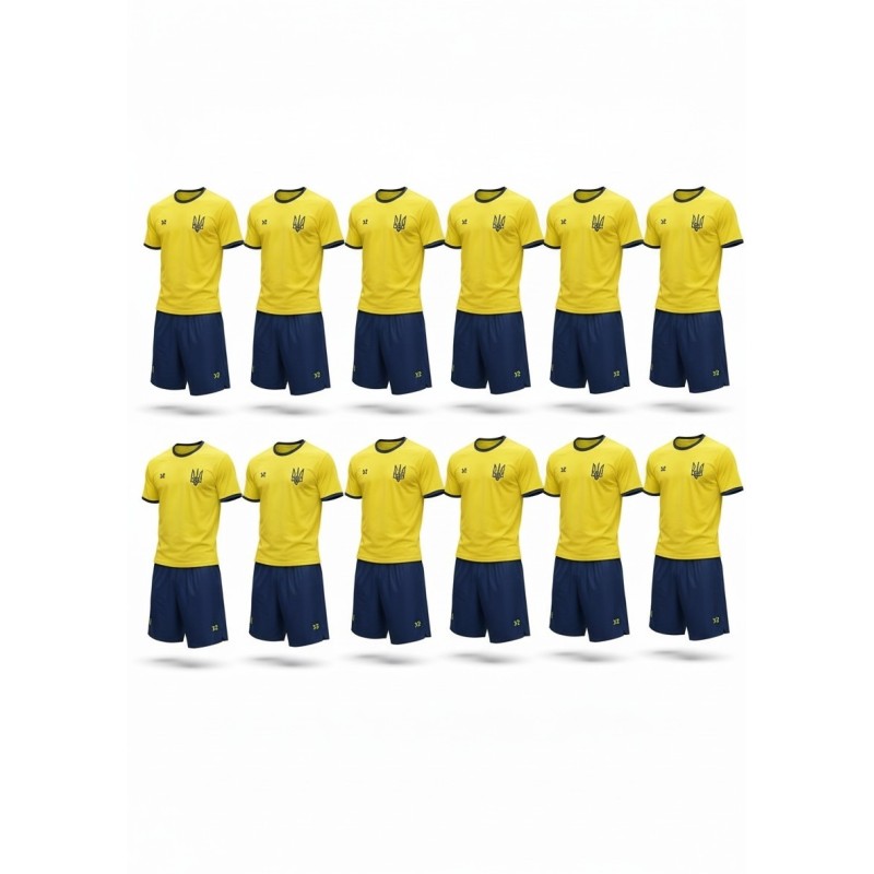 12 комплектів футбольної форми X2 "Start" (жовтий/темно-синій) 12X2004Y/NB