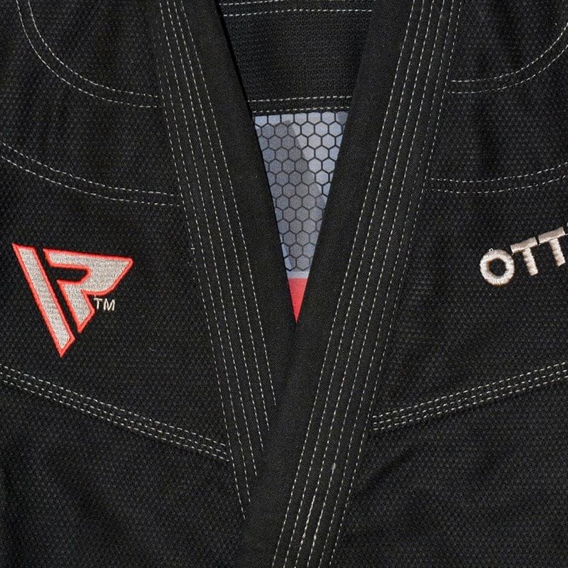 Костюм для бразильського джиу-джитсу RDX BRAZILIAN JIU-JITSU SUIT чорний A0 (BJJ-S1B)