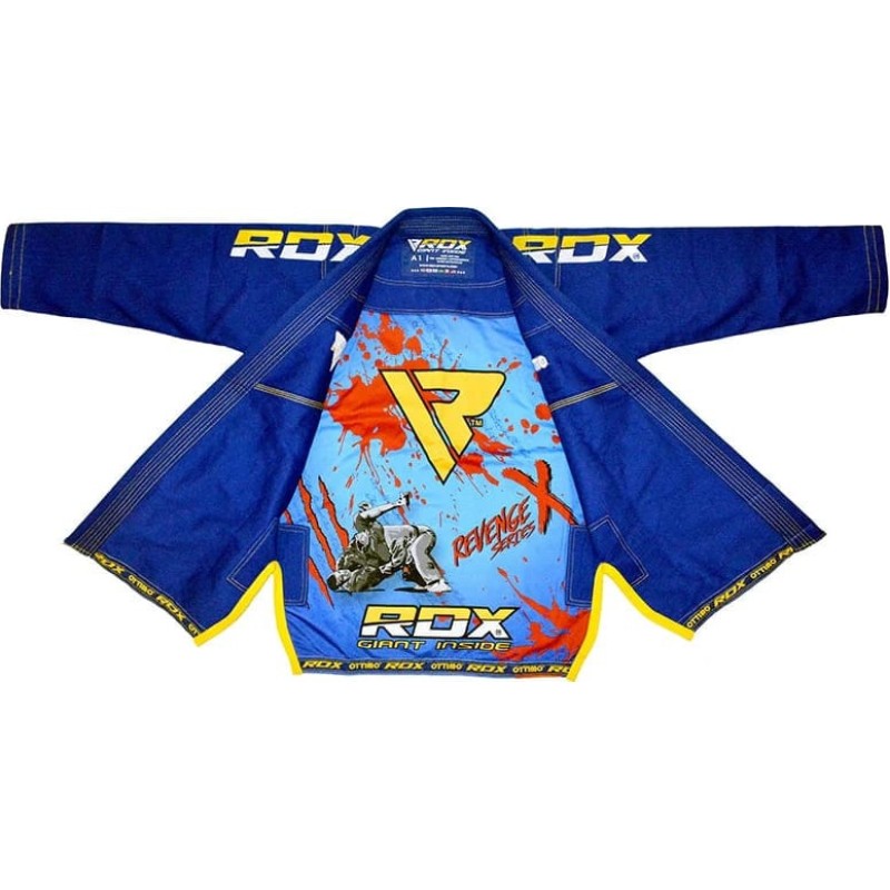 Костюм для бразильського джиу-джитсу RDX BRAZILIAN JIU-JITSU SUIT синій A0 (BJJ-S3U)