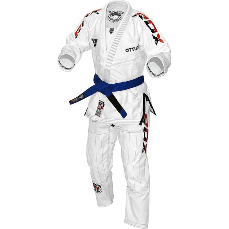 Костюм для бразильського джиу-джитсу RDX BRAZILIAN JIU-JITSU SUIT білий A0 (BJJ-S2W)