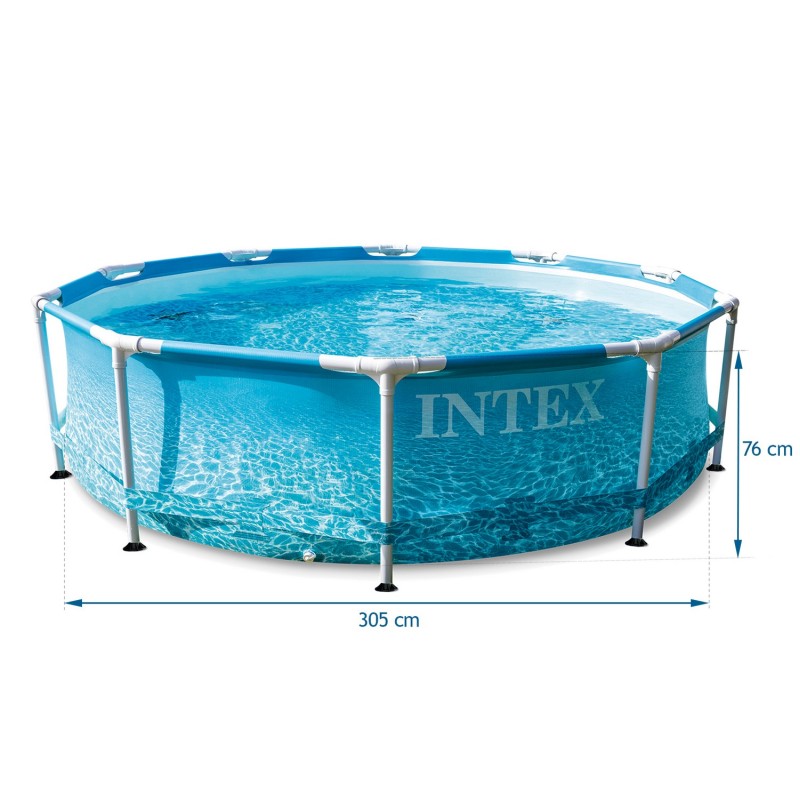 Басейн каркасний INTEX 28206 305 х 76 см, морський принт