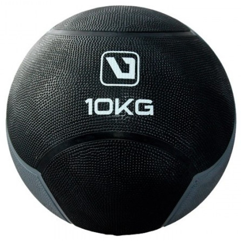 Медбол MEDICINE BALL чорний, сірий 10кг-286мм (LS3006F-10)