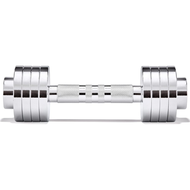 Гантель регульована Adidas Adjustable Chrome Dumbbell сріблястий 1-5 кг