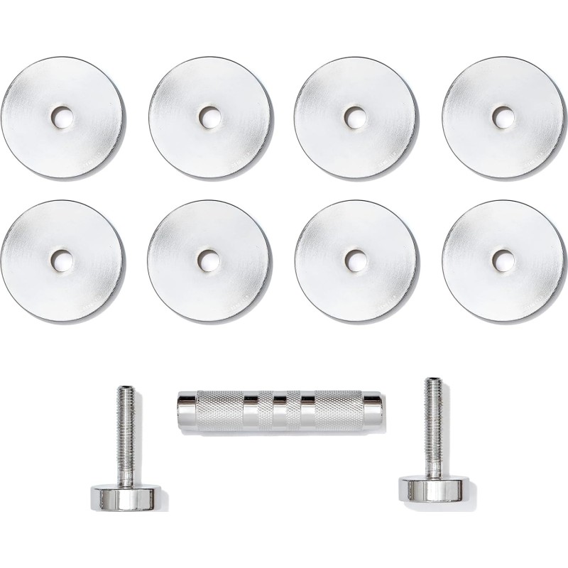 Гантель регульована Adidas Adjustable Chrome Dumbbell сріблястий 1-5 кг