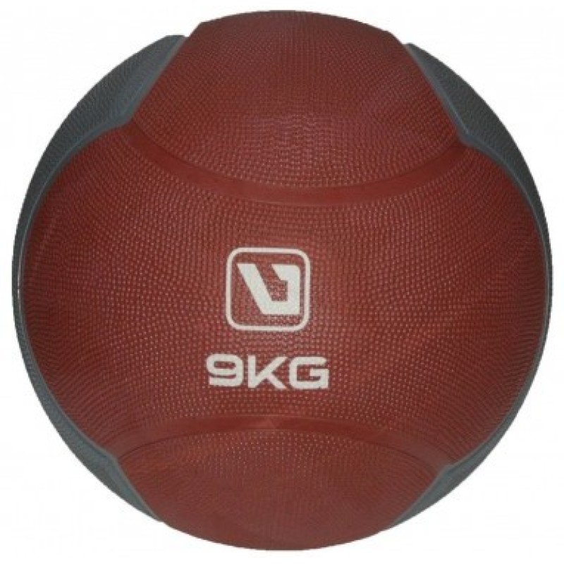 Медбол MEDICINE BALL темно-вишневий, темно-сірий 9кг-286мм (LS3006F-9)