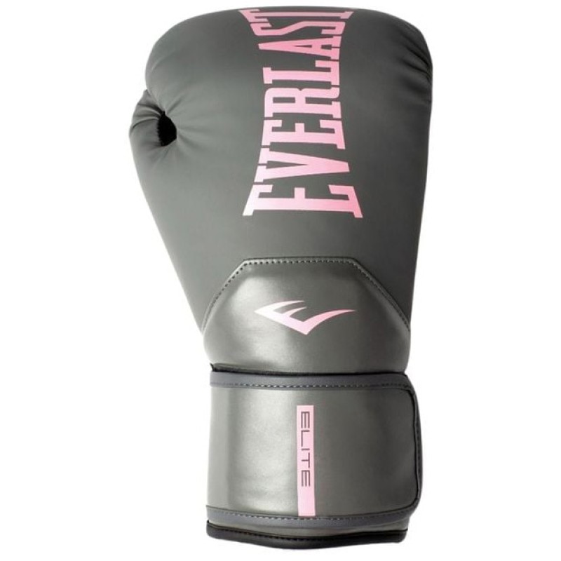 Боксерські рукавиці Everlast ELITE 2 BOXING GLOVES сірий, рожевий 12 унцій (P00003311)