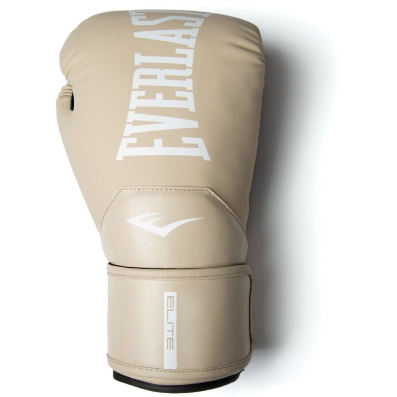 Боксерські рукавиці Everlast ELITE 2 BOXING GLOVES бежевий, чорний Уні 10 унцій