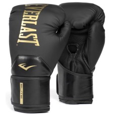 Боксерські рукавиці Everlast ELITE 2 BOXING GLOVES чорний, золотий Уні 16 унцій