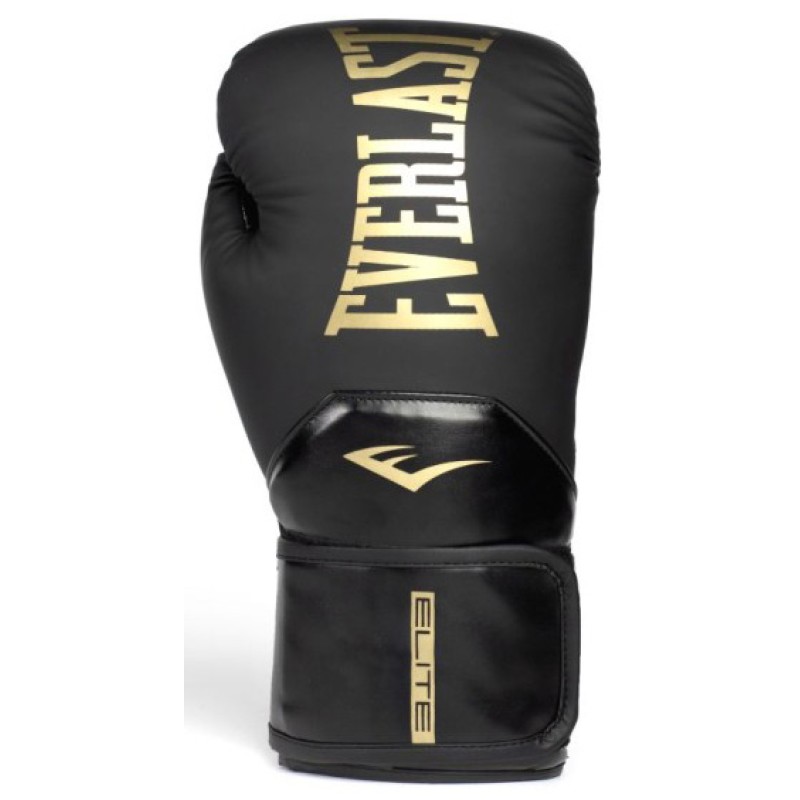 Боксерські рукавиці Everlast ELITE 2 BOXING GLOVES чорний, золотий Уні 16 унцій
