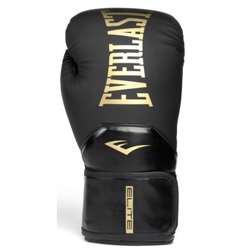 Боксерські рукавиці Everlast ELITE 2 BOXING GLOVES чорний, золотий Уні 12 унцій