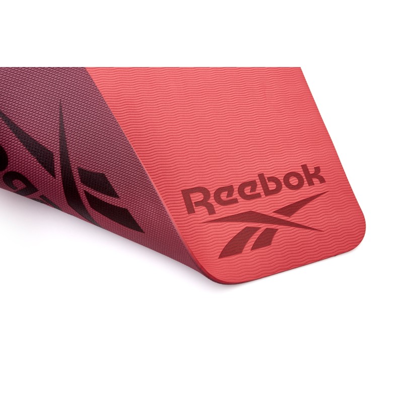 Двосторонній килимок для йоги Reebok Double Sided Yoga Mat червоний Уні 176 х 61 х 0,6 см