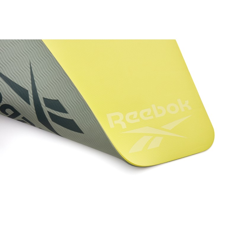 Двосторонній килимок для йоги Reebok Double Sided Yoga Mat зелений Уні 176 х 61 х 0,6 см