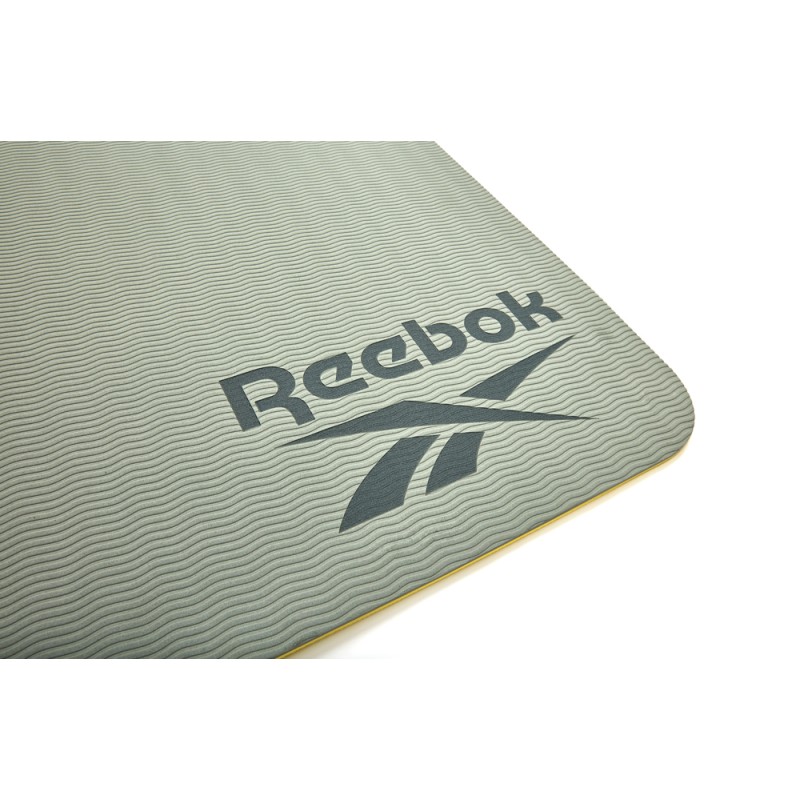 Двосторонній килимок для йоги Reebok Double Sided Yoga Mat зелений Уні 176 х 61 х 0,6 см