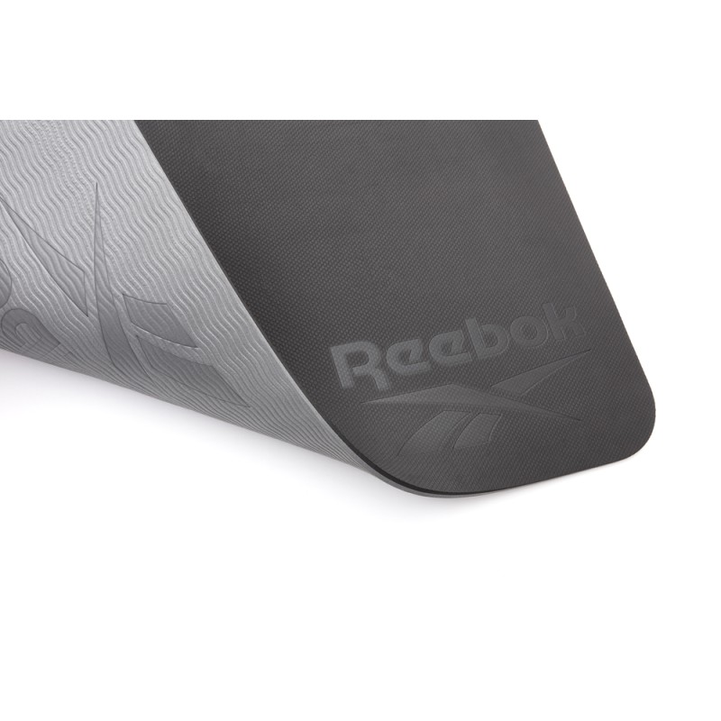 Двосторонній килимок для йоги Reebok Double Sided Yoga Mat чорний, сірий Уні 176 х 61 х 0,6 см
