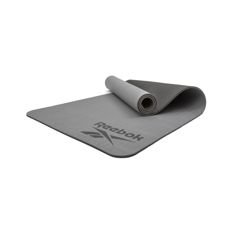 Двосторонній килимок для йоги Reebok Double Sided Yoga Mat чорний, сірий Уні 176 х 61 х 0,6 см