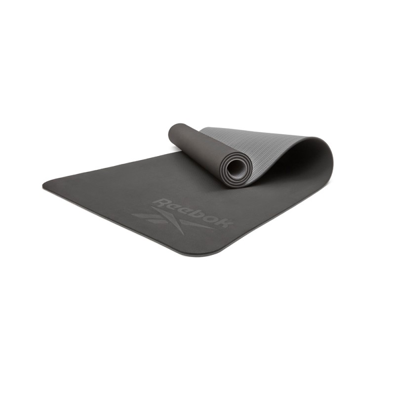 Двосторонній килимок для йоги Reebok Double Sided Yoga Mat чорний, сірий Уні 176 х 61 х 0,6 см
