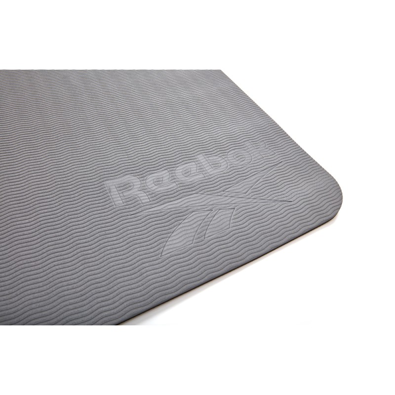 Двосторонній килимок для йоги Reebok Double Sided Yoga Mat чорний, сірий Уні 176 х 61 х 0,6 см