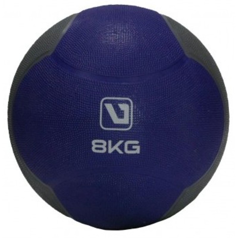 Медбол MEDICINE BALL синій, чорний 8кг-286мм (LS3006F-8)
