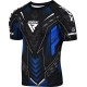 Футболка компресійна RDX COMPRESSION SHIRT HALF SLEEVES IMMAF-1 чорний, синій XXL