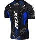 Футболка компресійна RDX COMPRESSION SHIRT HALF SLEEVES IMMAF-1 чорний, синій S