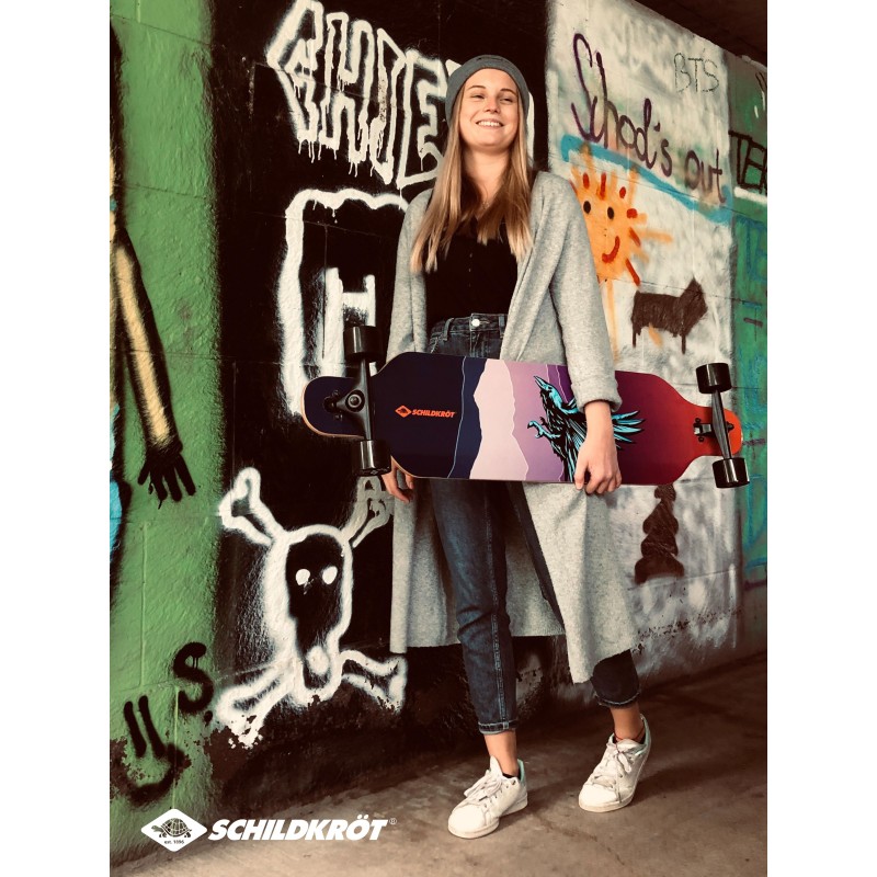 Лонгборд Schildkröt Longboard Freeride 41" - God Feather 20 чорний, мультиколор Уні Max:100 кг