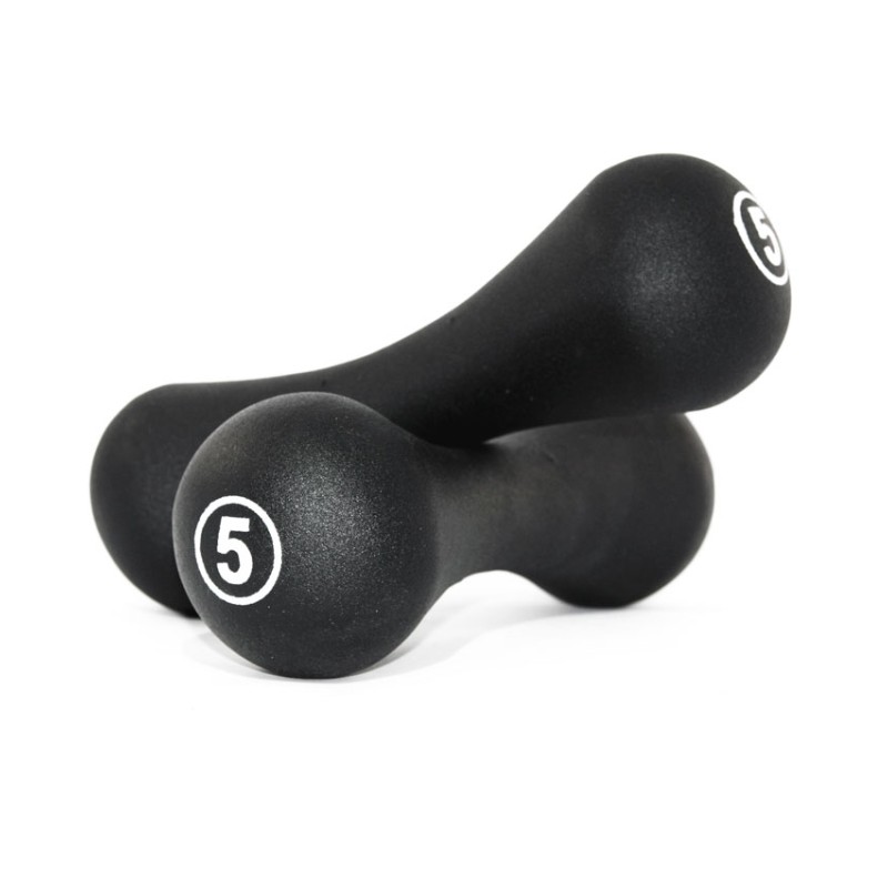 Гантелі неопренові пари Neoprene dumbbell чорний 2х5кг (LS2002-B5)