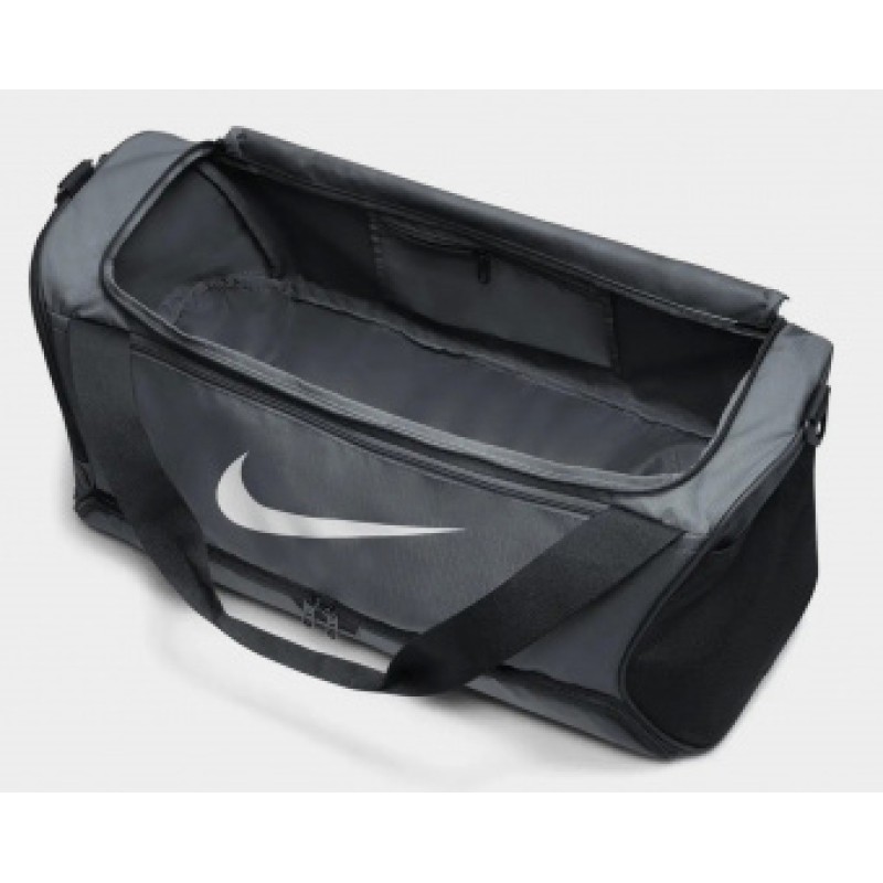 Сумка Nike NK BRSLA M DUFF - 9.5 60L сірий, чорний Уні 63,5х30,5х30,5 см
