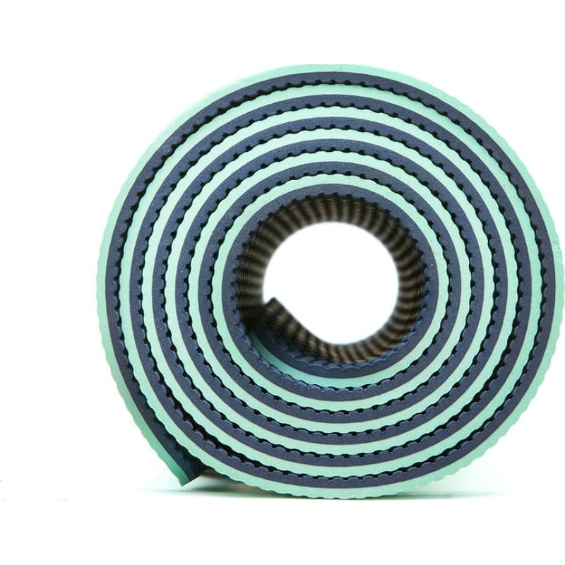 Килимок для йоги Adidas Double Sided Yoga Mat ментоловий, сірий 176 х 61 х 0,6 см (ADYG-10400BLM-NL)