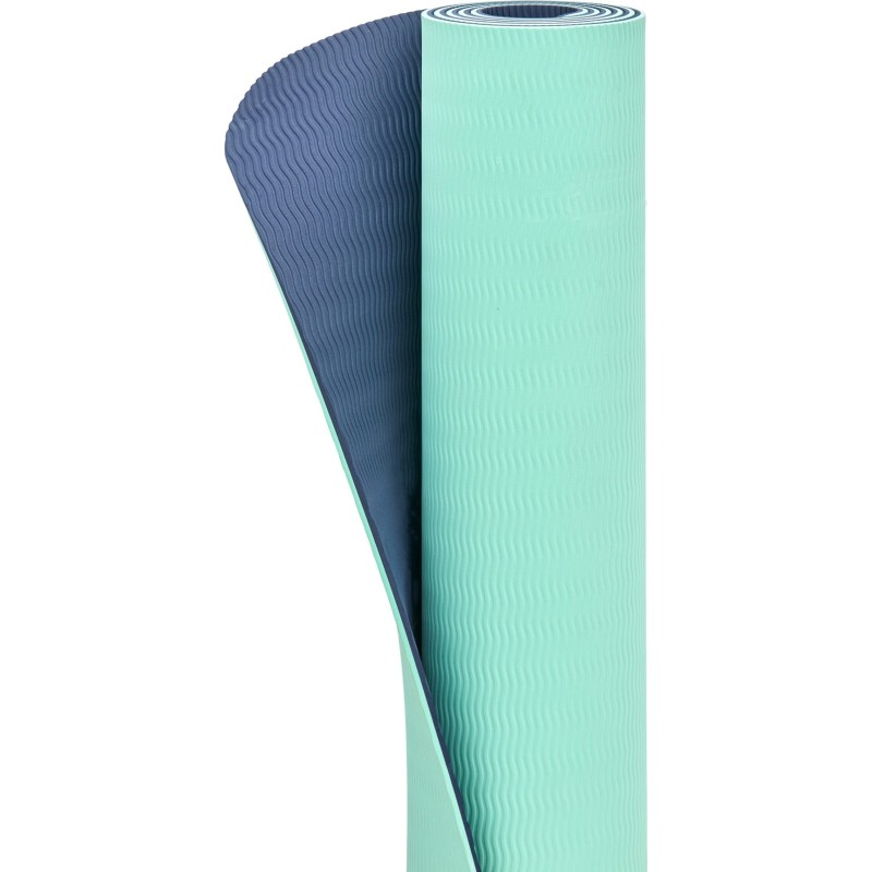 Килимок для йоги Adidas Double Sided Yoga Mat ментоловий, сірий 176 х 61 х 0,6 см (ADYG-10400BLM-NL)